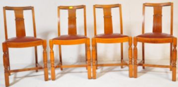 SETOF FOUR 1930'S SOAK BRITISH STANDARD DINING CHAIRS