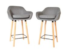 MANNER OF ERCOL - PAIR OF CONTEMPORARY EASY CHAIRS ARMCHAIRS