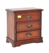 VICTORIAN 19TH CENTURY MAHOGANY TABLE TOP CHEST OF DRAWERS