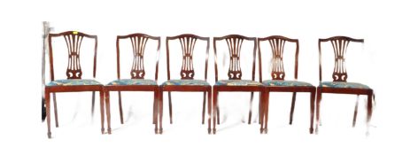 SET OF SIX VICTORIAN HEPPLEWHITE DINING CHAIRS
