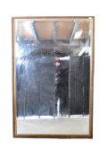 20TH CENTURY REPRODUCTION GILT & EBONISED WALL MIRROR