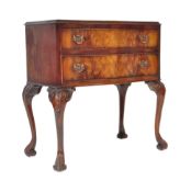 QUEEN ANNE STYLE - 1940S FLAME MAHOGANY CHEST OF DRAWERS