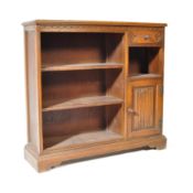 JACOBEAN REVIVAL OAK OLD CHARM OPEN FRONT BOOKCASE