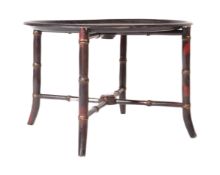 19TH CENTURY PAPIER MACHE TRAY ON STAND