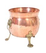 VICTORIAN 19TH CENTURY COPPER CAULDRON POT