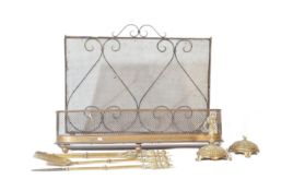 ASSORTMENT OF 19TH CENTURY VICTORIAN FIRE SIDE ITEMS