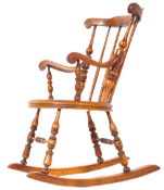 VICTORIAN 19TH CENTURY MAHOGANY APPRENTICE ROCKING CHAIR