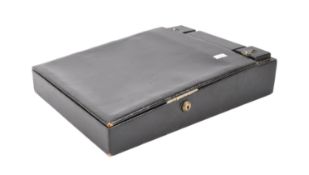 EDWARDS & JONES - LEATHER BOUND VICTORIAN WRITING SLOPE