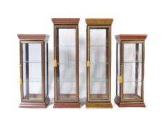 FOUR REPRODUCTION LOUIX SEIZE FRENCH GLASS DISPLAY CABINETS