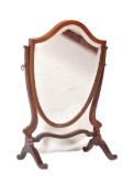 EDWARDIAN MAHOGANY SHEILD SWING TOILET MIRROR