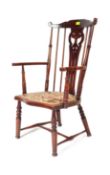 LATE 19TH CENTURY GOLDSMITH WINDSOR STYLE ARMCHAIR