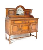 1920'S JACOBEAN REVIVAL OAK BARLEY TWIST SIDEBOARD