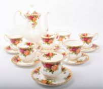 ROYAL ALBERT BONE CHINA OLD COUNTRY ROSES COFFEE SERVICE