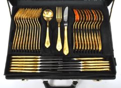 VINTAGE BESTECHE SOLINGEN 24CT GOLD PLATED CUTLERY CANTEEN