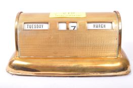 1920S BRASS PERPETUAL DESK CALENDAR