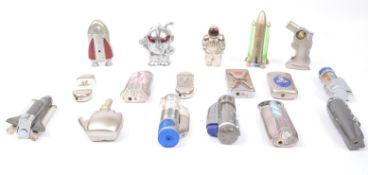 COLLECTION OF VINTAGE NOVELTY SPACE THEMED LIGHTERS