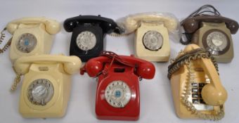 COLLECTION OF RETRO VINTAGE SPIN DIAL TELEPHONES