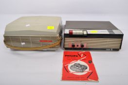 TWO RETRO VINTAGE PHILIPS REEL TO REEL TAPE RECORDERS