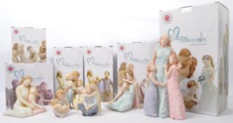 COLLECTION OF SIX ARORA MORE THAN WORDS FIGURINES