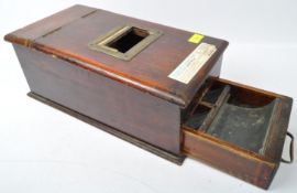 VINTAGE 20TH CENTURY MAHOGANY CASED CASH REGISTER