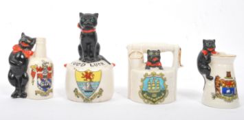 CRESTED CHINA - ARCADIAN BLACK CAT SERIES PIECES