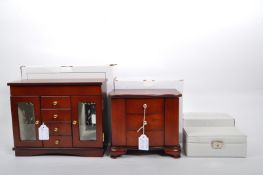 THREE NOS WOODEN JEWELLERY CABINETS - MELE & CO - SOPHIA