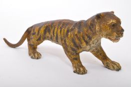 EARLY 20TH CENTURY AUSTRIAN STYLE COLD PAINTED BRONZE TIGER