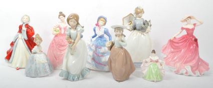ROYAL DOULTON - LLADRO NAO - FEMALE PORCELAIN FIGURES