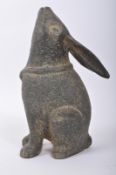 20TH CENTURY CAST IRON METAL FIGURE OF HARE