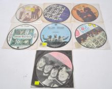 THE BEATLES - SEVEN VINTAGE PICTURE DISC RECORDS