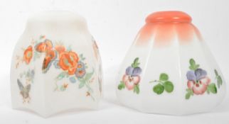 EARLY 20TH CENTURY ANTIQUE PORCELAIN CEILING LIGHT LAMPSHADES