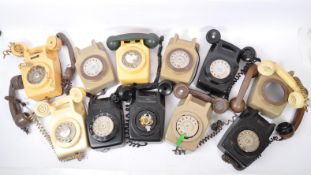 COLLECTION OF RETRO VINTAGE SPIN DIAL TELEPHONES