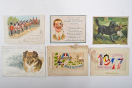 COLLECTION OF ANTIQUE GREETINGS POSTCARDS