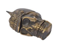 20TH CENTURY WWI STYLE SKULL HEADED VESTA CASE