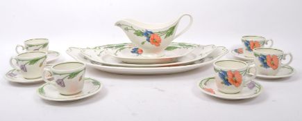 VINTAGE GERMAN VILLEROY & BOCH 'AMAPOLA' CHINA TEA SERVICE