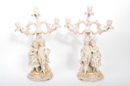 PAIR OF 19TH CENTURY GERMAN SITZENDORF MANNER