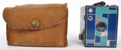 VINTAGE BEAU BROWNIE BOX CAMERA - BLUE COLOURWAY