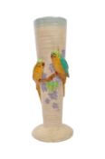VINTAGE CLARICE CLIFF PARROT FUNNEL VASE