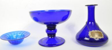 BRISTOL BLUE - COLLECTION OF GLASSWARE - GLASS CANDY SWEETS