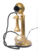 VINTAGE BRASS & BAKELITE CANDLESTICK TELEPHONE