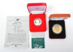 PROOF 999 SILVER FIFTY CENTS COIN & ANOTHER