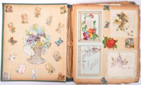EDWARDIAN SCRAP BOOK - POST CARDS - COLLAGE