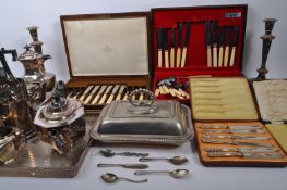 LARGE COLLECTION OF 20TH CENTURY SILVER PLATED ITEMS
