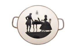 DRESDEN VILLEROY & BOCH - PIANO PLAYER CHEESEBOARD TRAY