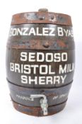 EARLY 20TH CENTURY OAK ADVERTISING BRISTOL MILK SHERRY BARREL