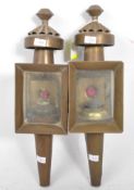 PAIR OF 19TH CENTURY BRASS CARRIAGE LAMPS