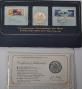 TWO PROOF SILVER COMMEMORATIVE COINS - RUSSIA & ENGLAND