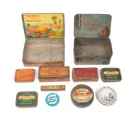 ASSORTMENT OF VINTAGE ADVERTISING TINPLATE BOXES