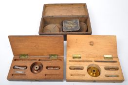 THREE VINTAGE 20TH CENTURY BRASS BALANCE SCALES