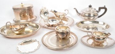 COLLECTION OF VICTORIAN & LATER ENGLISH SILVER PLATED ITEMS